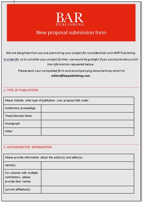 Proposal Form